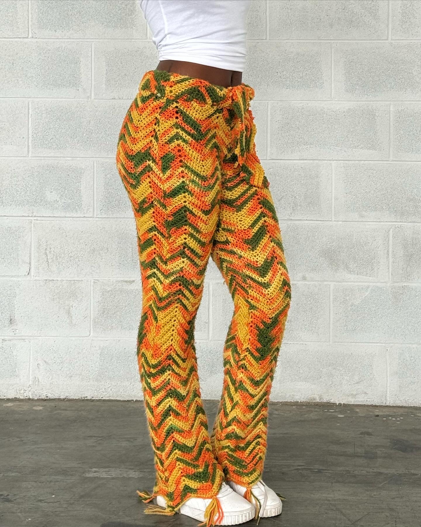 Yellow and Orange Blanket Pants