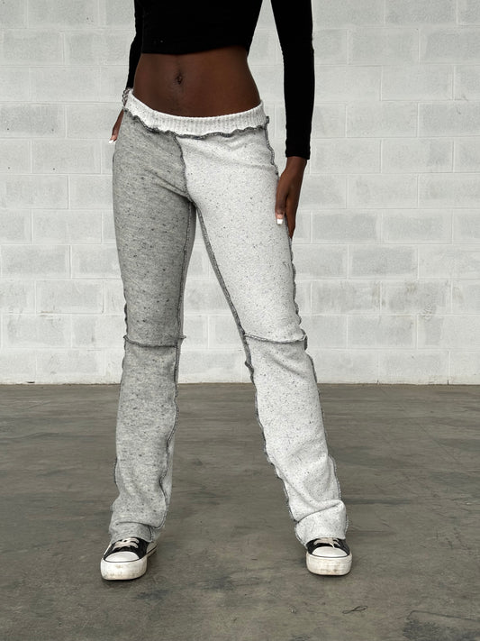 Two tone sweater pants